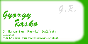 gyorgy rasko business card